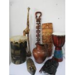 A collection of various African items