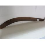 A tribal/aboriginal throwing stick (also known as a rabbit stick) pattern to one side- 72cm