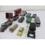 A quantity of diecast cars etc including Dinky, Corgi, Matchbox, Lledro, Hornby etc