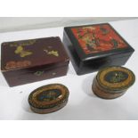 Four Chinese lacquered boxes