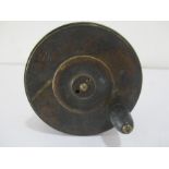 A Hogg, Edinburgh 3 3/4 inch brass reel