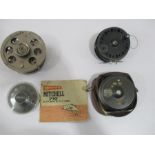 A Milward's "Troutrover" reel, 2 other reels ( 1 A/F) and a Mitchell spool