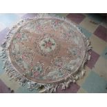 A round Chinese rug