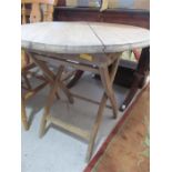 A vintage folding garden table