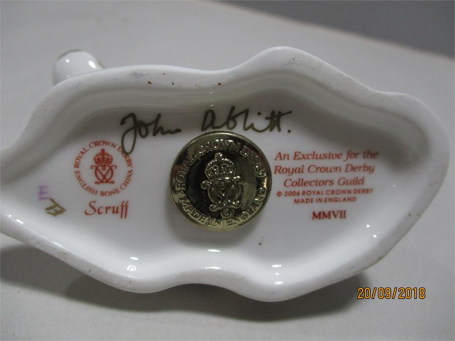 Royal Crown Derby Paperweights with gold stoppers - An exclusive Collectors Guild signed Scruff - Image 7 of 8