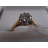 A 18ct gold and platinum diamond solitaire