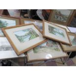 A collection of various watercolours ( mainly early 20th century) etc.
