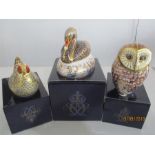 Royal Crown Derby Paperweights with gold stoppers - Limited Edition Event piece Farmyard Hen,