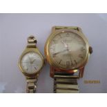 An Accurist Nivaflex wristwatch along with an Ingersoll ladies watch