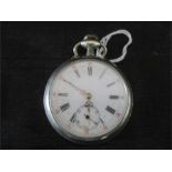 A silver plated pocket watch A/F