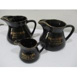 A set of three Wade "Teachers Whiskey"water jugs