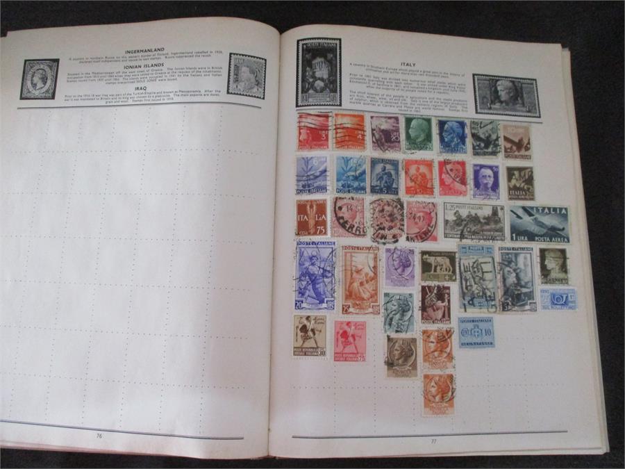 A stamp album containing a collection of worldwide stamps - Image 3 of 6