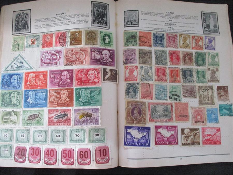 A stamp album containing a collection of worldwide stamps - Image 2 of 6