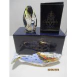 Royal Crown Derby Paperweight with gold stoppers - Penguin/Chick and an Exclusive Guild Oceanic
