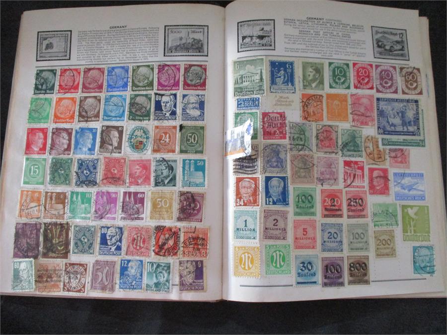 A stamp album containing a collection of worldwide stamps - Image 4 of 6