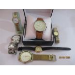 A Rotary Chronospeed watch in box along with five others including Ingersoll, Timex and Sekonda