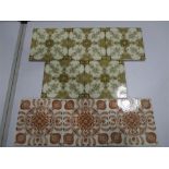 Eight vintage tiles including Minton's