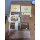 A quantity of cigar boxes with contents including Monte Cristo, Partagas, Bolivar and Davidoff