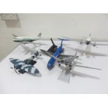 Five various aircraft models including Spitfire Mk V, Air Atlantique G-AMRA, British Midland,