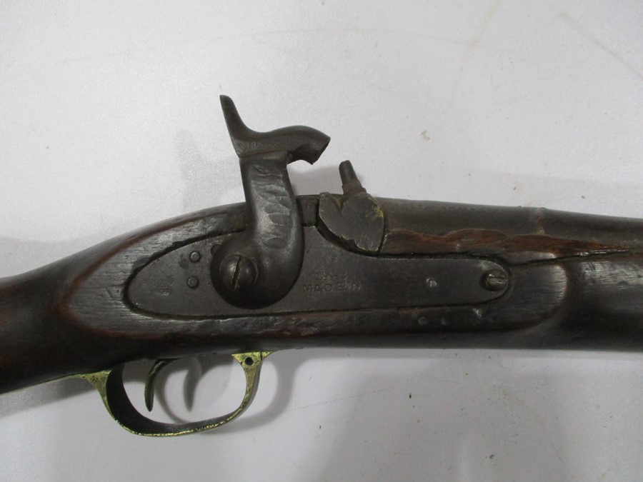 A 19th century muzzle loading percussion cap rifle A/F