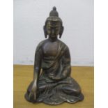 An Eastern ( possibly Burmese/Sri Lankan) bronze seated Shan Buddha, 16cm height