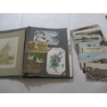 A collection of various postcards including Edward Dawkins & Sons, Axminster