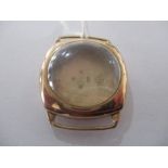 A 9ct gold wristwatch case- total weight incl. glass 10.6g