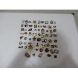 A collection of various enamlled Belle Vue Speedway badges etc