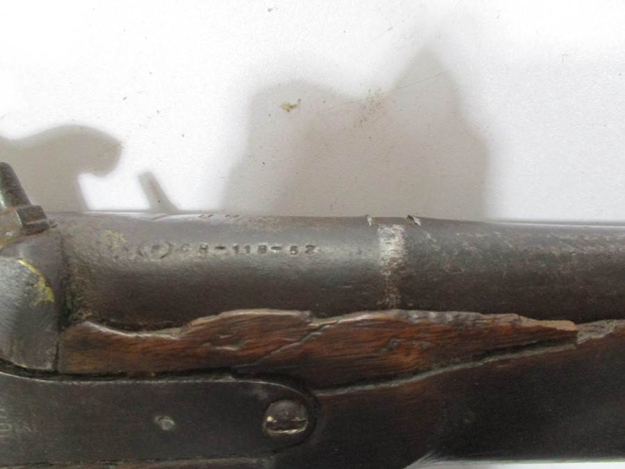 A 19th century muzzle loading percussion cap rifle A/F - Image 12 of 20