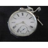 A hallmarked silver pocket watch, Long & Co. with subsidiary seconds dial