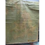 A large wallhanging map of England and Wales A/F - 180cm H x 147cm W