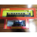 A Hornby loco "Loch Ness" along with a First Class Pullman car, both boxed