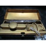 A spirit heated hallmarked silver hair curler/crimper complete in silver box, dated London 1897