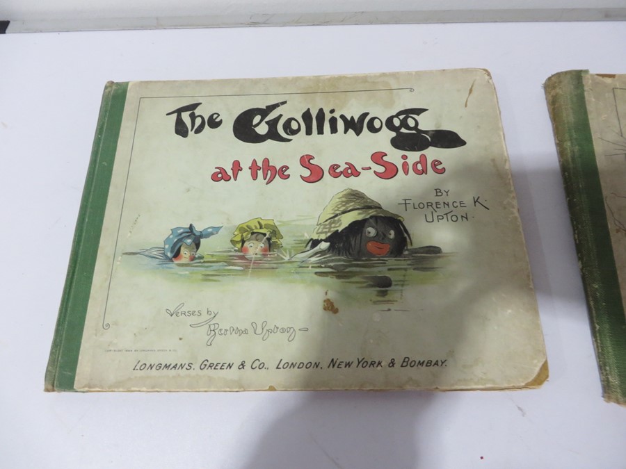 The Golliwogg's "Auto-Go-Cart" and The Golliwogg At The Sea-Side by Florence K Upton, Longmans Green - Image 2 of 11