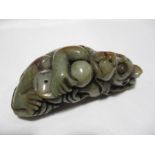 A Jade carving of a monkey