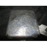 A hallmarked silver cigarette case, 94.5g