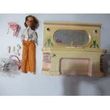 A vintage Sindy doll and vanity unit A/F