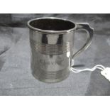 A hallmarked silver Christening tankard, 93.1 g, London 1811