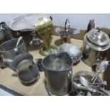 A small collection of silver plated items etc.