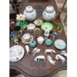 A collection of china including Chinese, Maling ware etc.