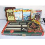 A boxed Hornby 'Flying Scotsman' train set along with ships and train books