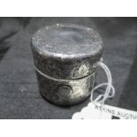 A hallmarked silver travelling inkwell