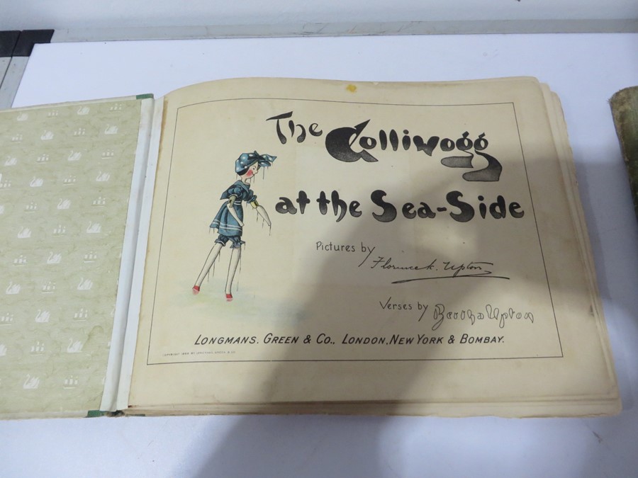 The Golliwogg's "Auto-Go-Cart" and The Golliwogg At The Sea-Side by Florence K Upton, Longmans Green - Image 4 of 11