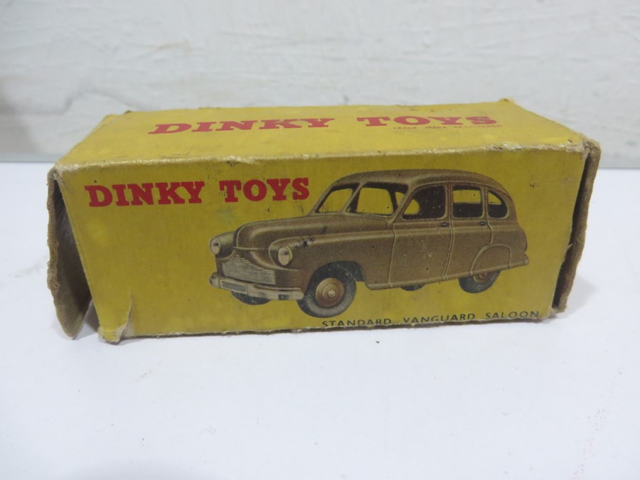 Two boxed Dinky Toys diecast car models, an Austin Devon Saloon (152) 40D and a Standard Vanguard - Image 14 of 16
