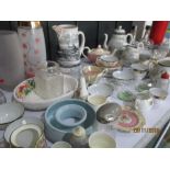 A quantity of miscellaneous items including china, glass, games, puzzles etc