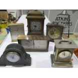 Six quartz movement mantle clocks including Garrard, Metamec etc