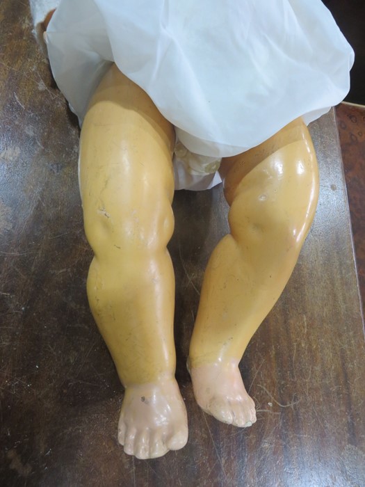 A large Armand Marseille bisque headed doll with open mouth and two teeth( eyes loose inside - Image 5 of 12