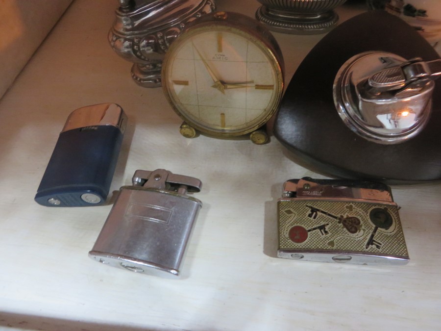 A small collection of lighters, clock etc. - Image 3 of 7