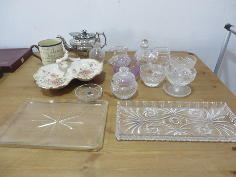 Quantity of china and glass ware including Torquay tankard