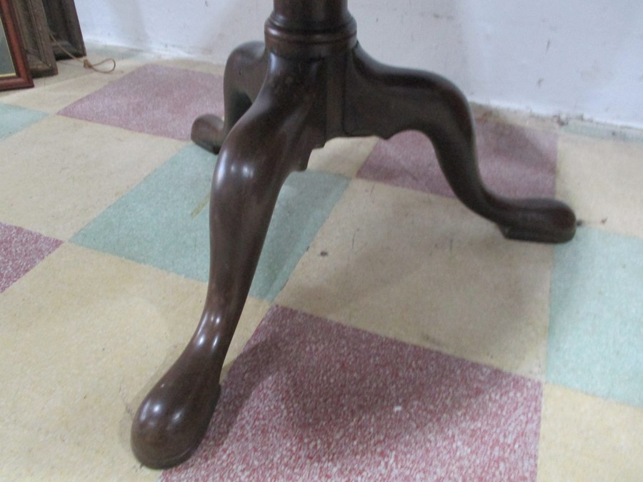 A mahogany tripod occasional table with birdcage support - Image 3 of 4